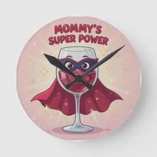 Mammas superkraftmagnet rund klocka