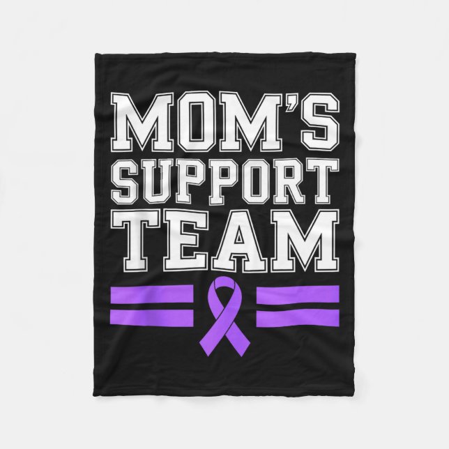 Mammas supportteam familj lupus medvetenhet sle fleecefilt (Framsidan)