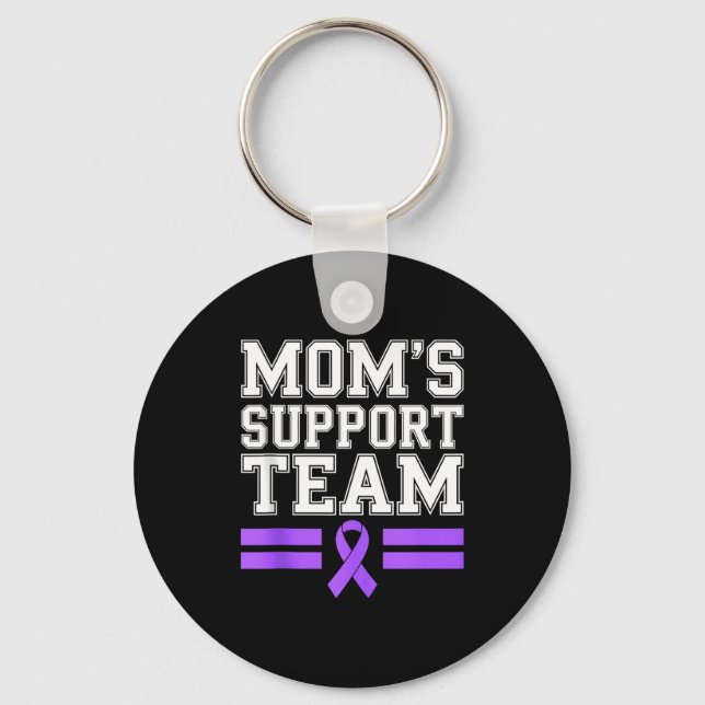 Mammas supportteam familj lupus medvetenhet sle nyckelring (Framsida)