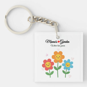 Mammas trädgård där kärlek växer Blommig typogra