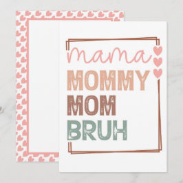 Mammas utveckling: Från Mamma till Bruh Julkort