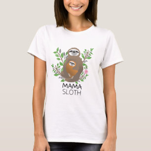 Mammasångare som håller babysångare i regnskog t shirt