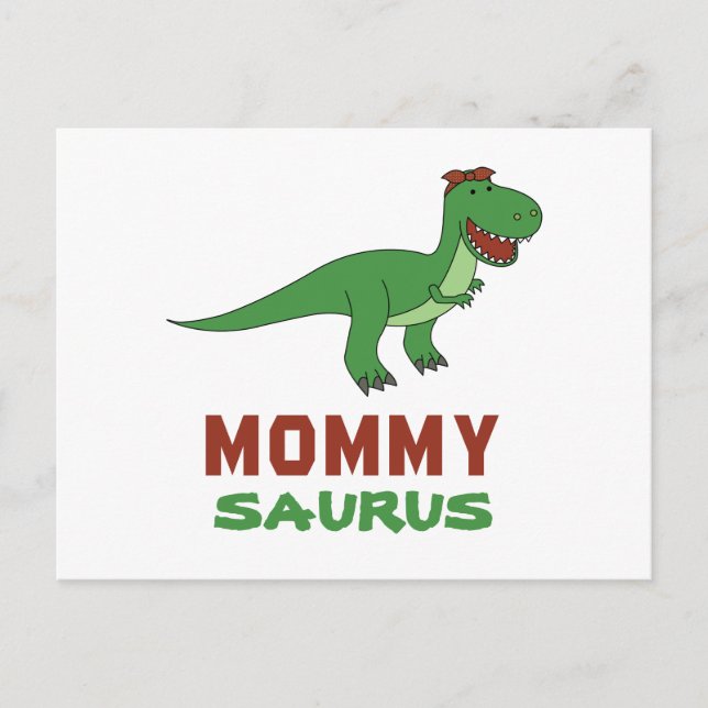 Mammasaurus Dinosaur T-Rex Dino Mamma Mors dag Vykort (Framsida)