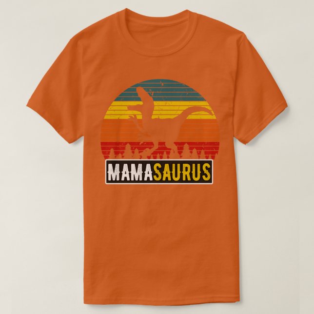 MammaSaurus Mamma TRex Dinosaur Retro Mor T Shirt (Design framsida)