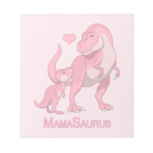MammaSaurus T-Rex och Flicka Dinosaurs Anteckningsblock