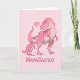 MammaSaurus T-Rex och Flicka Dinosaurs Meddelande