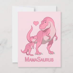 MammaSaurus T-Rex och Flicka Dinosaurs Meddelande