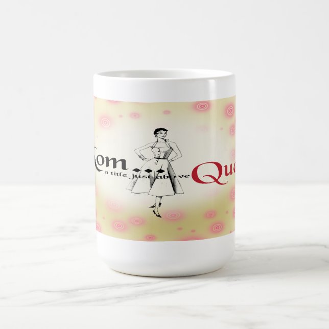 Mammatitel precis ovanför drottningmuggen kaffemugg (Center)