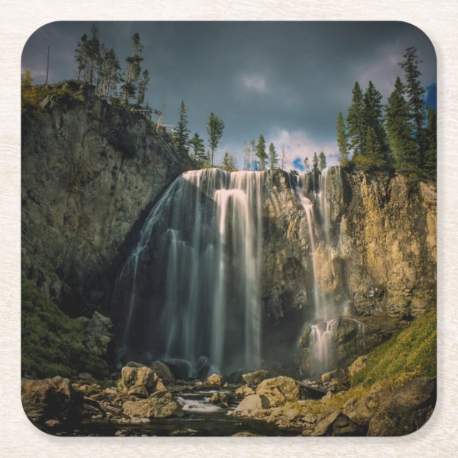 Mammatocumulus moln vid solnedgången underlägg papper kvadrat (Framsidan)