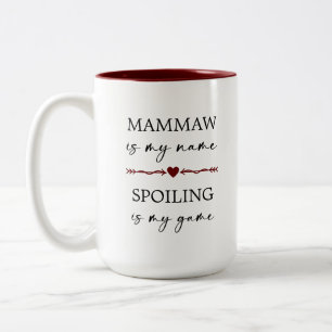Mammaw är min Namn Spoiling är mitt spel Photo Gif Två-Tonad Mugg