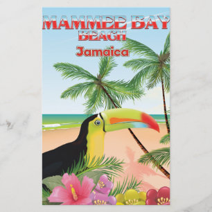 Mammee Bay Beach Jamaica-reseaffisch Brevpapper