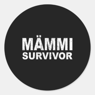 MÄmmi Survivor Funny Odd Finska Påsk Food Lycklig Runt Klistermärke