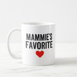 MAMMIE'S Favorit Hjärtgrafik för Mors Dag Gr Kaffemugg