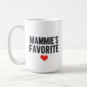 MAMMIE'S Favorit Hjärtgrafik för Mors Dag Gr Kaffemugg