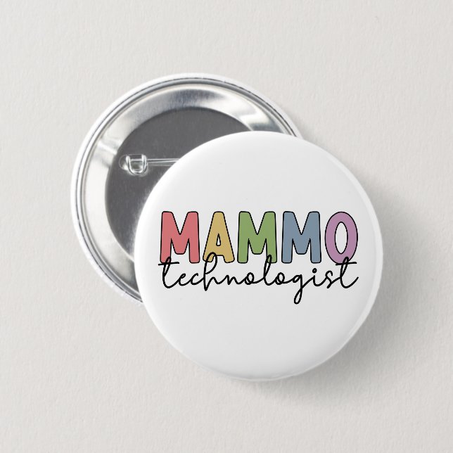 Mammo Technolog Mammography Technician Gifts Knapp (Framsida & baksida)