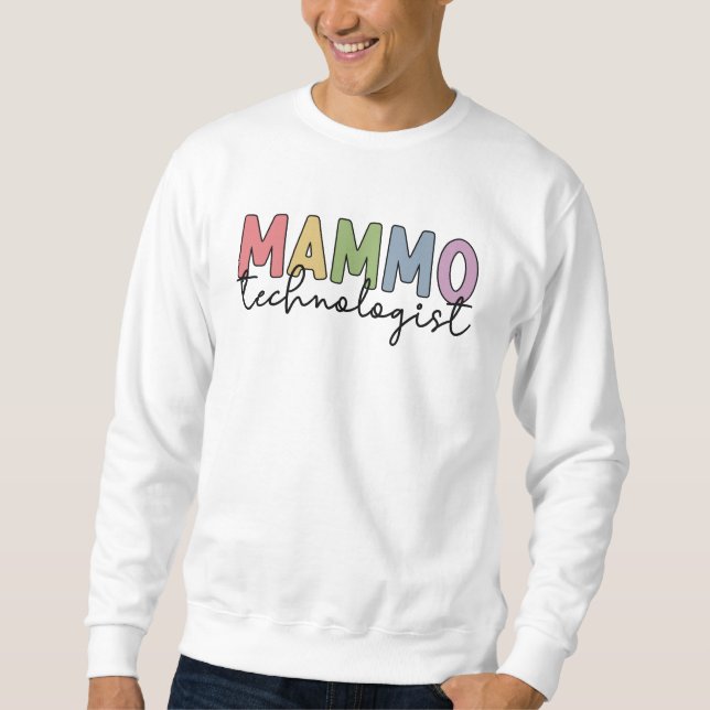 Mammo-teknolog Mammografi Tekniker Present Lång Ärmad Tröja (Framsida)
