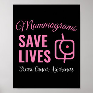 Mammogram Spara Lives Breast Cancer Awareness Poster
