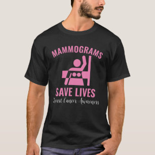 Mammogram Spara Lives Breast Cancer Awareness T Shirt