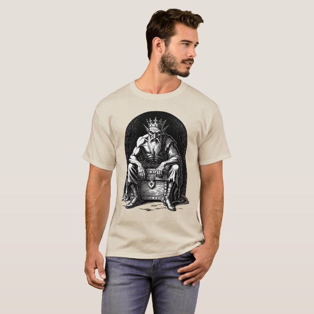 Mammon krönt i motsättning t shirt (Hel framsida)