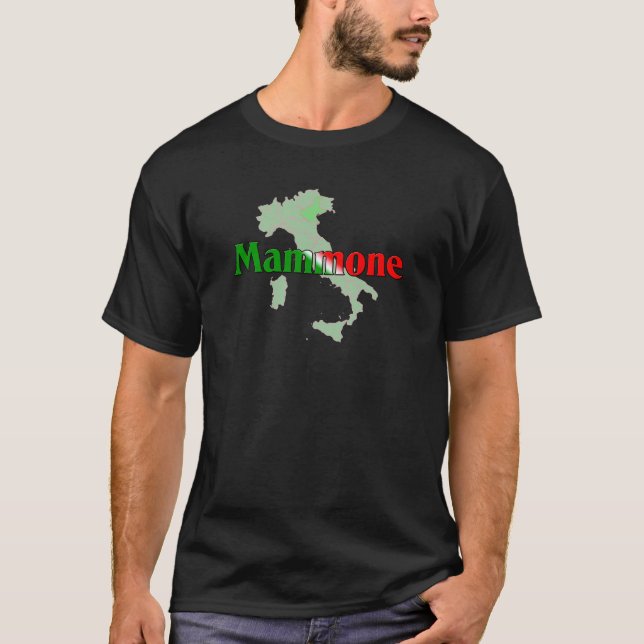 Mammone (italienska mammas pojke) tee (Framsida)