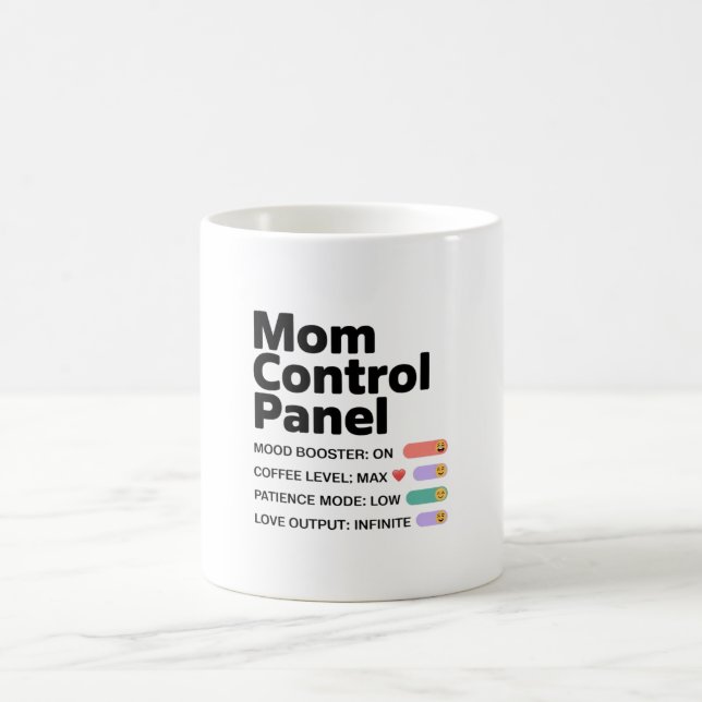Mammons kontrollpanel Mugg | Rolig mors dagskopp (Center)