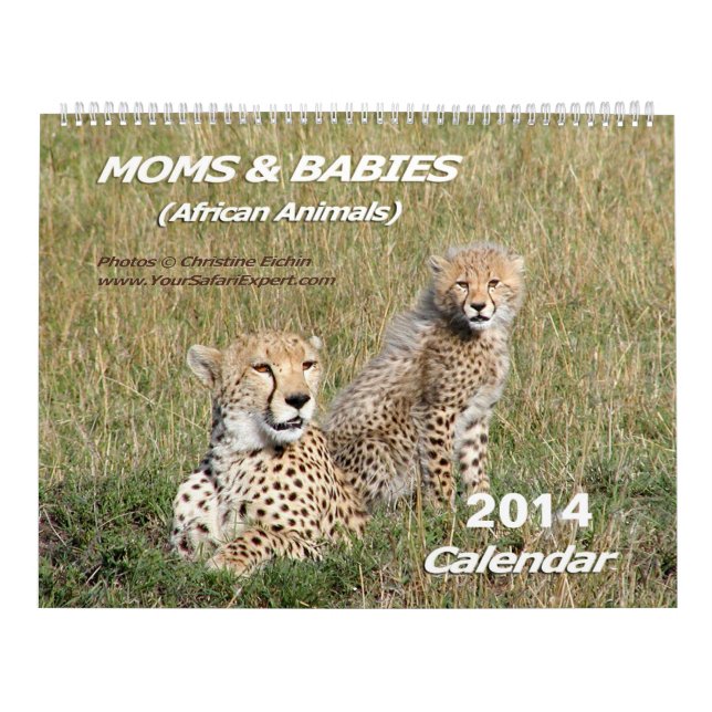 Mammor & afrikanska djur för babyar Calendar 2014 Kalender (Omslag)