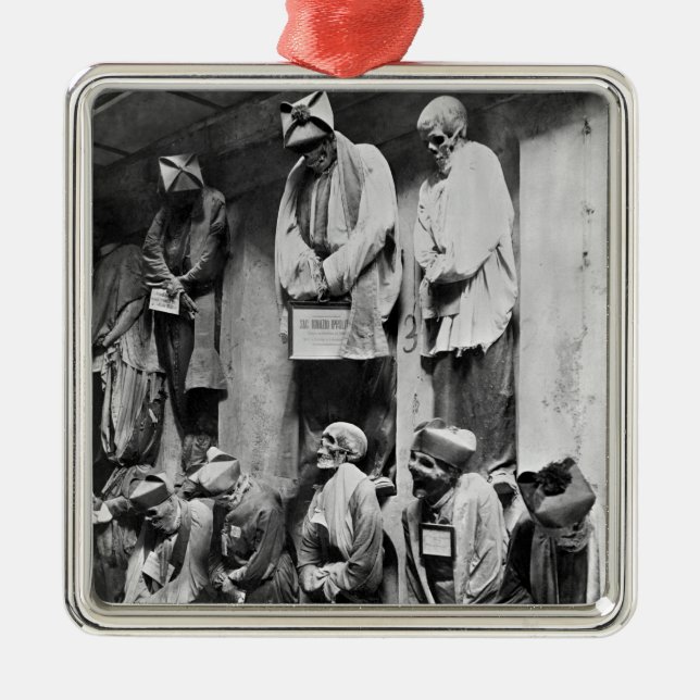 Mammor av catacomben i Palermo, italien Julgransprydnad Metall (Framsidan)