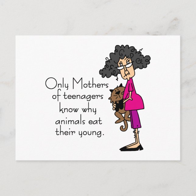 Mammor av tonåringar vykort (Framsida)