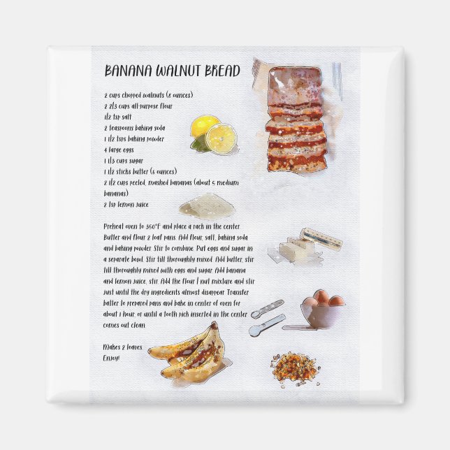 Mammor Banana Bread Magnet (Framsidan)