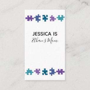 Mammor Card med krickan, lila, & blåttpussel