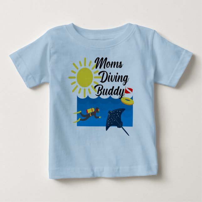 Mammor Diving Buddy Design - Baby Bra Jersey T-Shi T Shirt (Framsida)