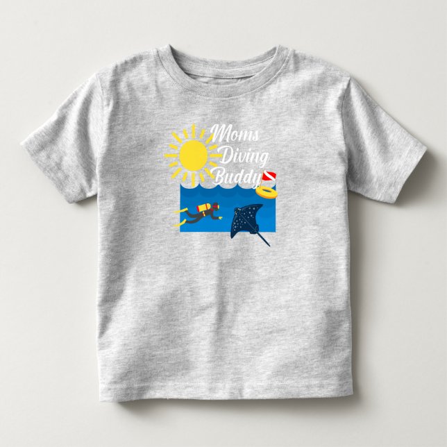 Mammor Diving Buddy Design - Småbarn Bra Jersey T- T Shirt (Framsida)