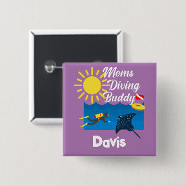 Mammor Dold Buddy-design - Knappen Fyrkantigt magn Knapp