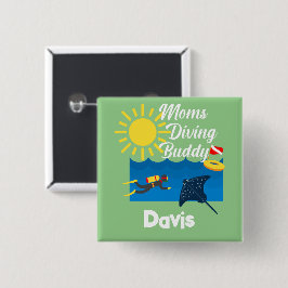 Mammor Dold Buddy-design - Knappen Fyrkantigt magn Knapp