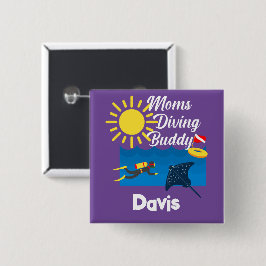 Mammor Dold Buddy-design - Knappen Fyrkantigt magn Knapp