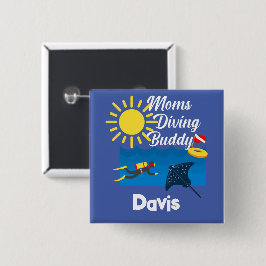 Mammor Dold Buddy-design - Knappen Fyrkantigt magn Knapp