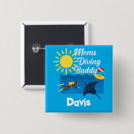 Mammor Dold Buddy-design - Knappen Fyrkantigt magn Knapp