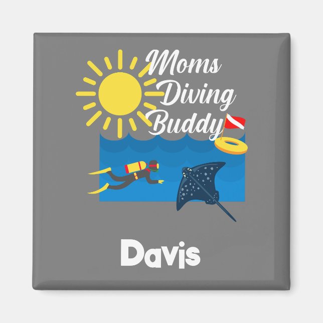 Mammor Dold Buddy-design - kvadratmagnet Magnet (Framsidan)