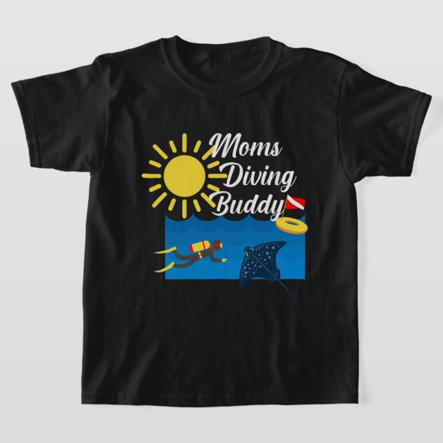Mammor dykande Buddy-design - barnens grundläggand T Shirt (Laydown)