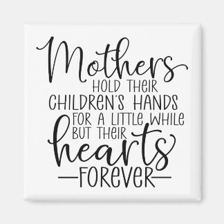 Mammor håller sina barns hand ett tag magnet