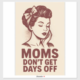 Mammor Hämta inte dagar av - Retro Power Art Klistermärken