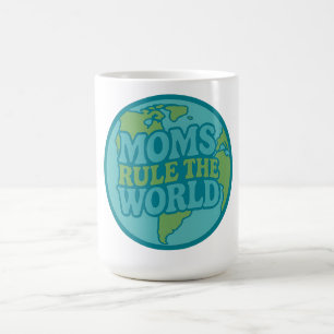 Mammor härskar över världen Groovy Globe Magisk Mugg