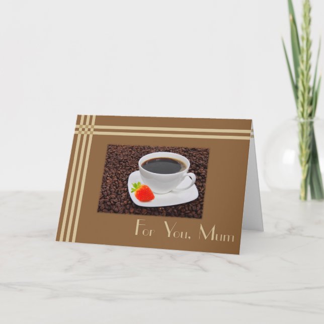 Mammor kaffe för dag kort (Framsida)