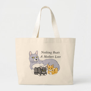 Mammor Kärlek Cat och Kittens Jumbo Tote Bag Tygkasse