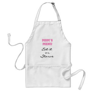 Mammor Menu Eat eller Starve Apron Förkläde