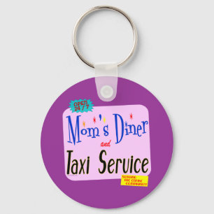 Mammor Middag och Taxi Service Funny Say Nyckelring