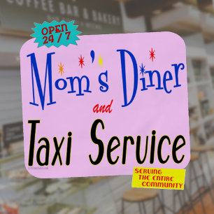 Mammor Middag och Taxi Service Ley Apron Förkläde