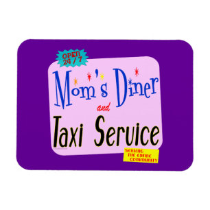Mammor Middag och Taxi Service Retro Say Magnet