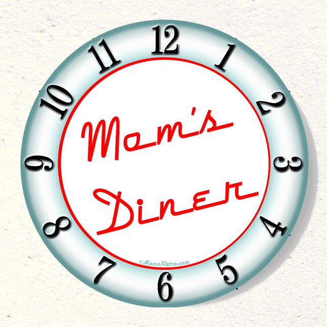 Mammor Middag Retro-kökökökökökökökökökökökökökökö Stor Klocka (Skapare uppladdad)