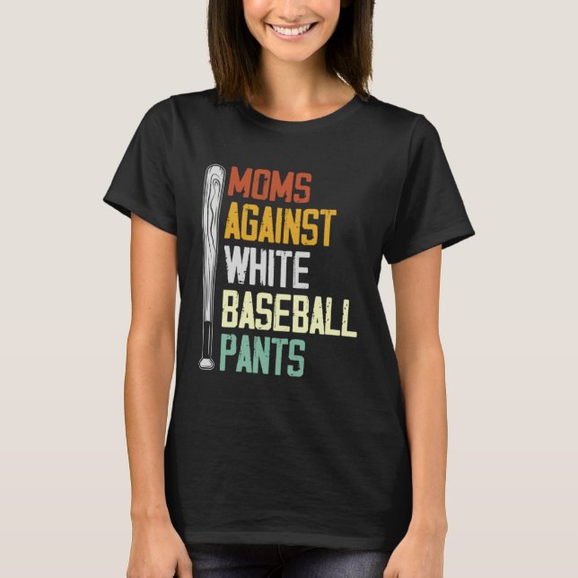 Mammor mot vita basebollbyxor     2 t shirt (Framsida)